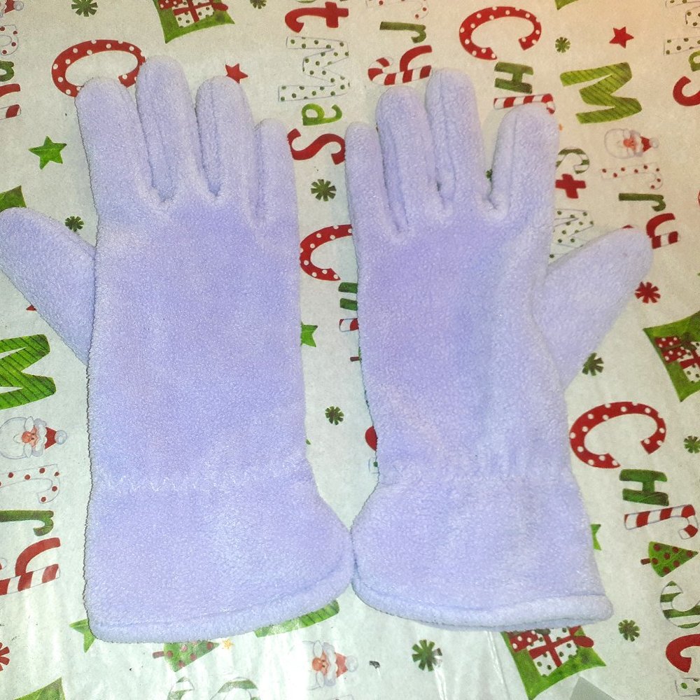 Light Purple Woven Winter Gloves Cloth